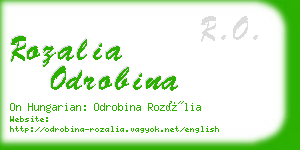 rozalia odrobina business card